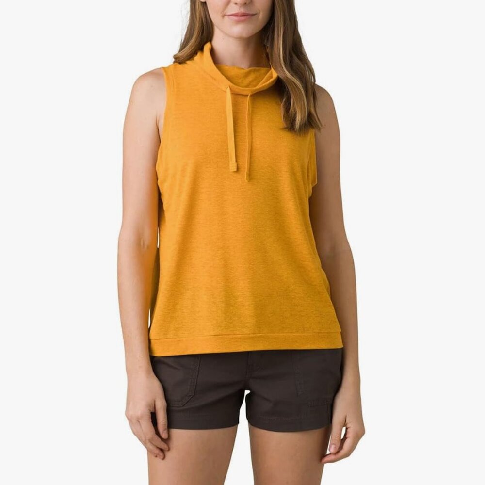 Prana Women Cozy Up Barmsee Tank Golden Hour Heather Size Medium Active C17